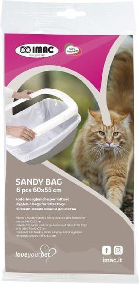 Imac kattenbakzak sandy voor kattenbak 62x46x30 cm 60x55 cm