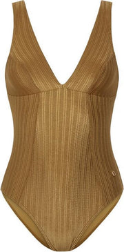 Beachlife Dull Gold V-hals badpak - Dames - Maat 38B