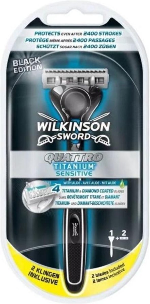 5x Wilkinson Men Scheerapparaat Quattro Titanium Sensitive