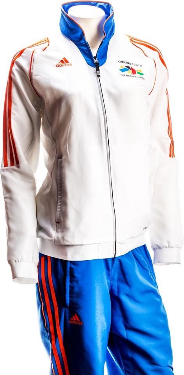 Adidas Team Nederland Jack - Product Kleur: Wit / Oranje / Blauw / Product Maat: 40