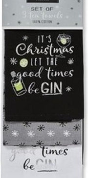 Cooksmart Theedoek (Per 3st.) Christmas Gin