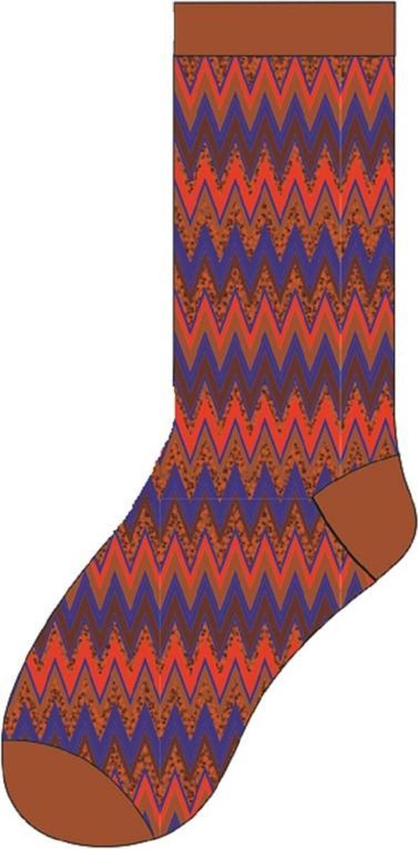 Sarlini Fashion Dames sokje Ziggy Multi Brique | Maat 36-41