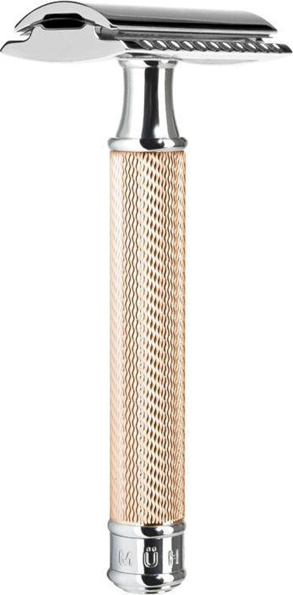 Muhle - Klassiek scheermes - (R89) double edge safety razor - rosegoud