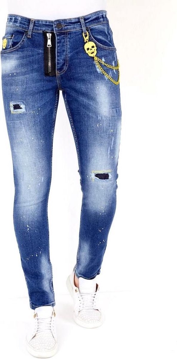 Local Fanatic Exclusieve Slim fit Jeans Stretch Heren - 1023- Blauw - Maten: 32