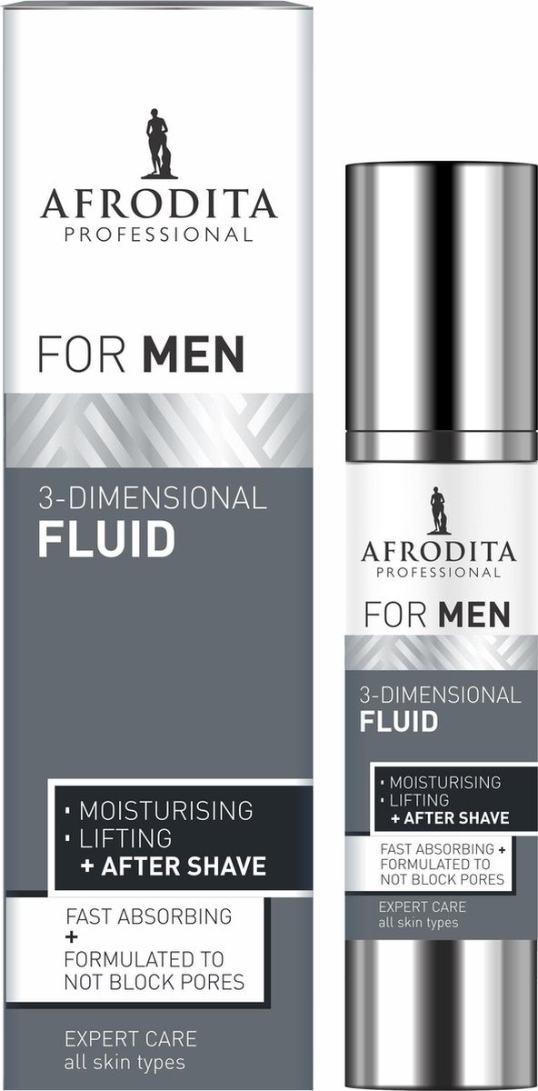 AFRODITA MEN Professional 3-DIMENSIONELE FLUID - Gezichtscrème - After Shave - 45 ml - Vegan