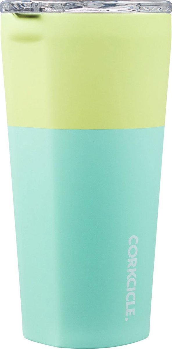 Corkcicle Tumbler 475ml 16oz - Color Block Limeade Roestvrijstaal