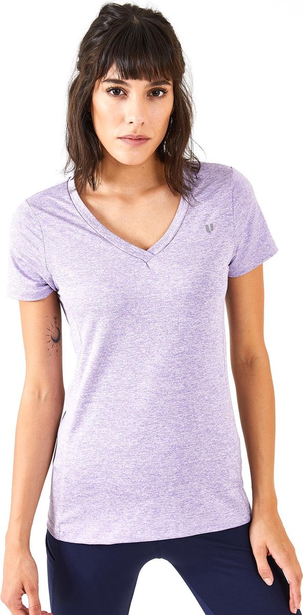 cúpla Women's Activewear V-Neck T-Shirt Sportswear for Training Gym Running Yoga