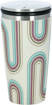 Chic.Mic Thermo Beker  Retro Design eco - bamboe - schuifdeksel