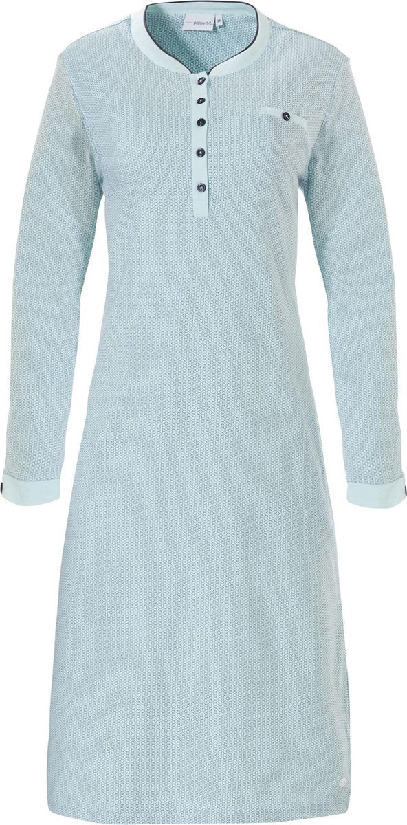 Warm dames nachthemd turquoise Pastunette