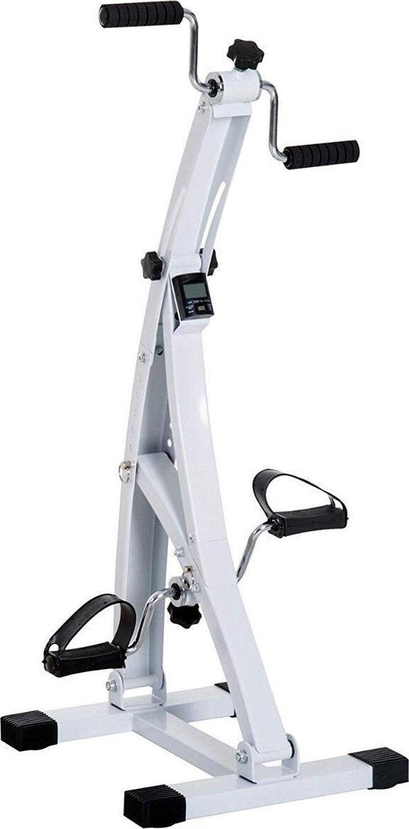 HOMCOM Hometrainer fietstrainer voor senioren wit