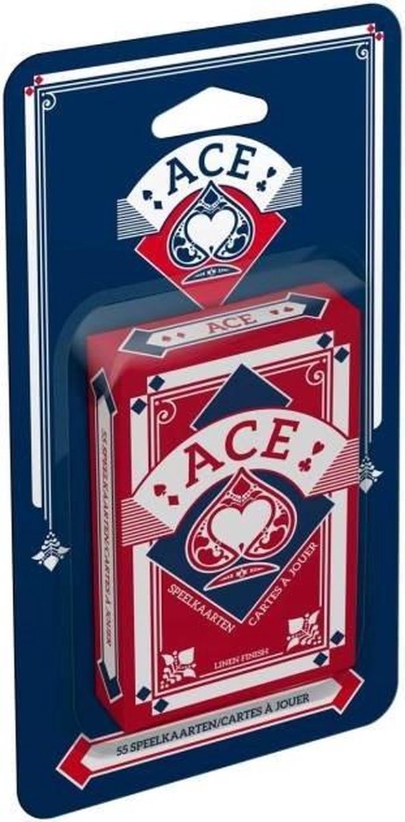 Ace Speelkaarten Franse Voorkanten Rood