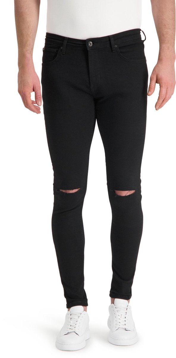 Purewhite The Dylan 546 - Solid Black - Super skinny fit