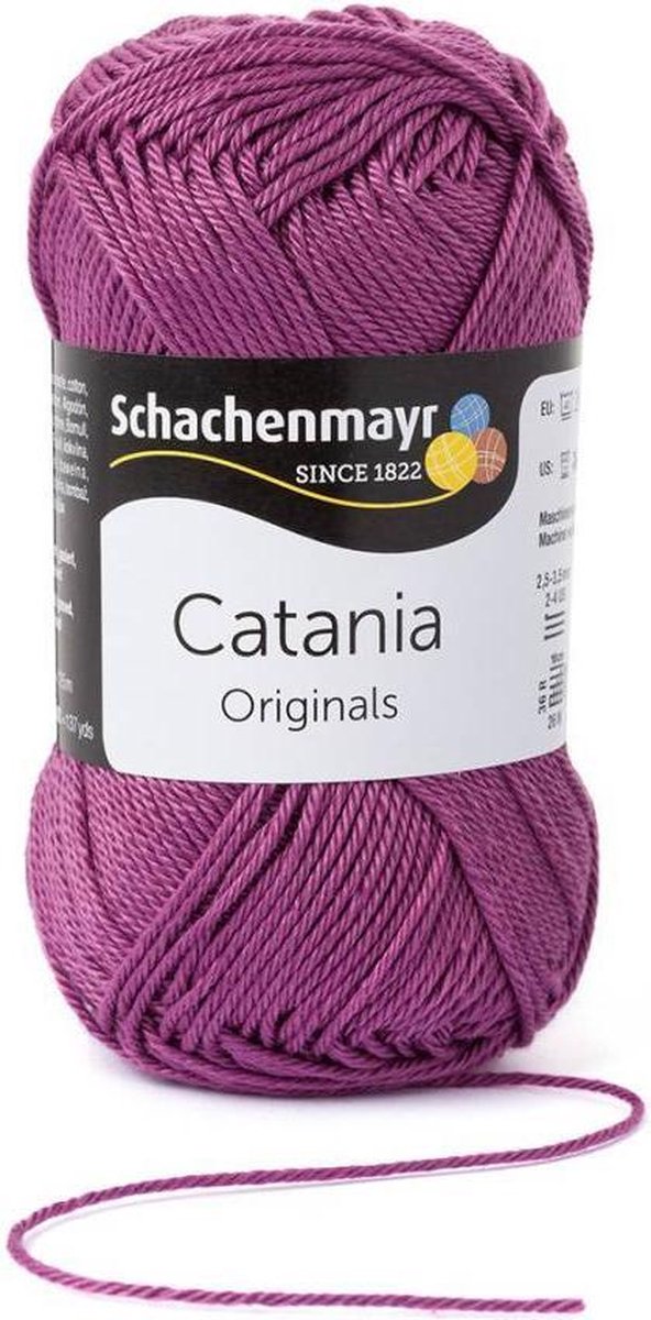 Schachenmayr Catania hyacinth (240) PAK MET 10 BOLLEN a 50 GRAM. INCL. Gratis Digitale vinger haak en brei toerenteller
