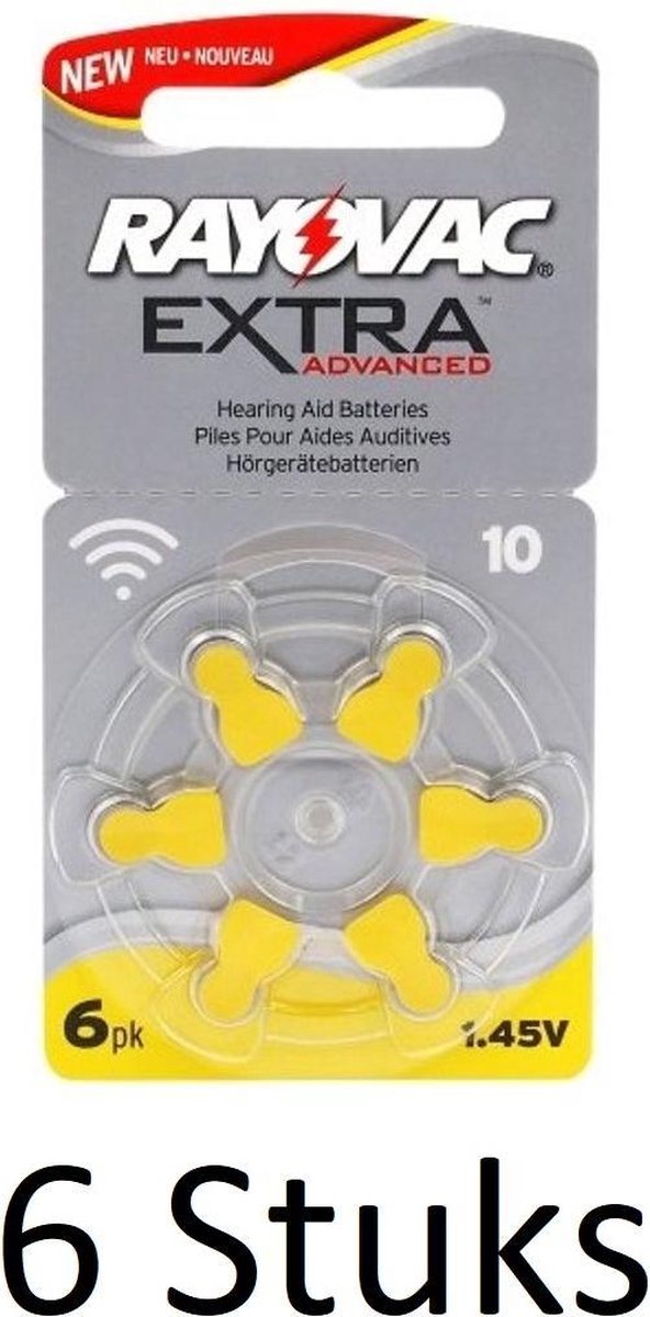 36 Stuks (6 Blisters a 6 st) Rayovac Extra Advanced 10 MF Gehoorapparaat batterijen