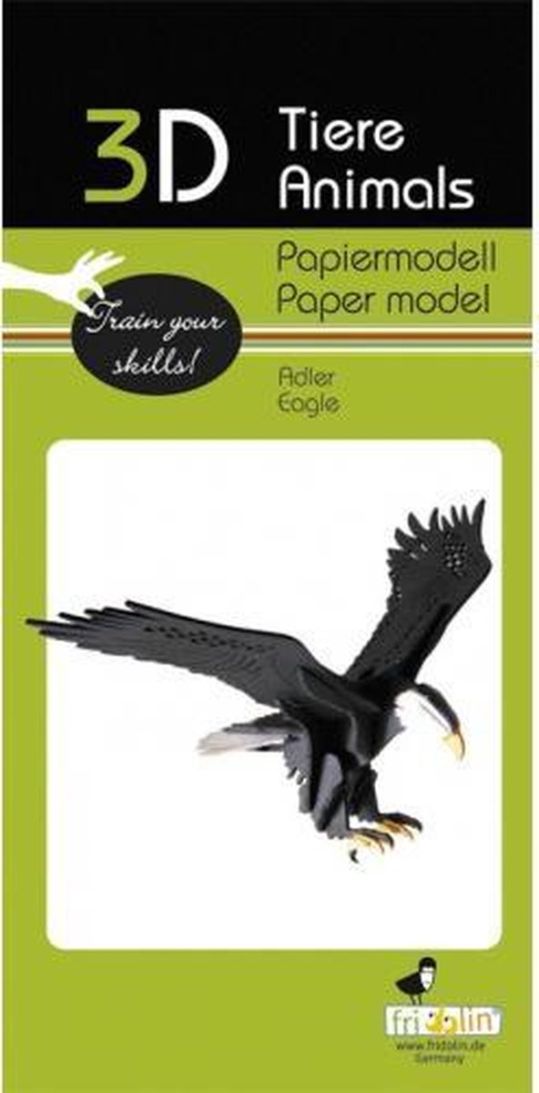 3D puzzel en bouwpakket karton model Adelaar