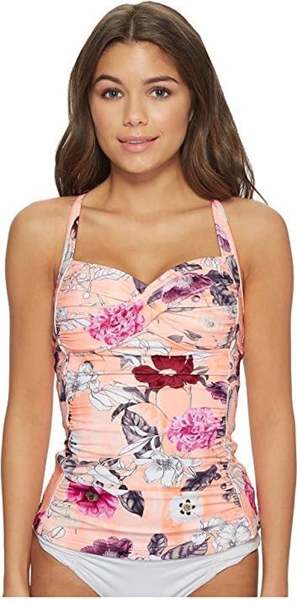 Seafolly Modern Love Twist Halter Singlet (Peach) Women's Swimwear