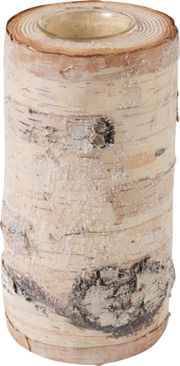 J-Line T-Lichthouder Cilinder Schors Naturel Medium
