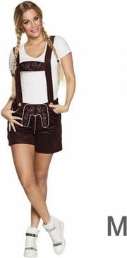 Boland verkleedpak Lederhose Erika dames bruin maat M