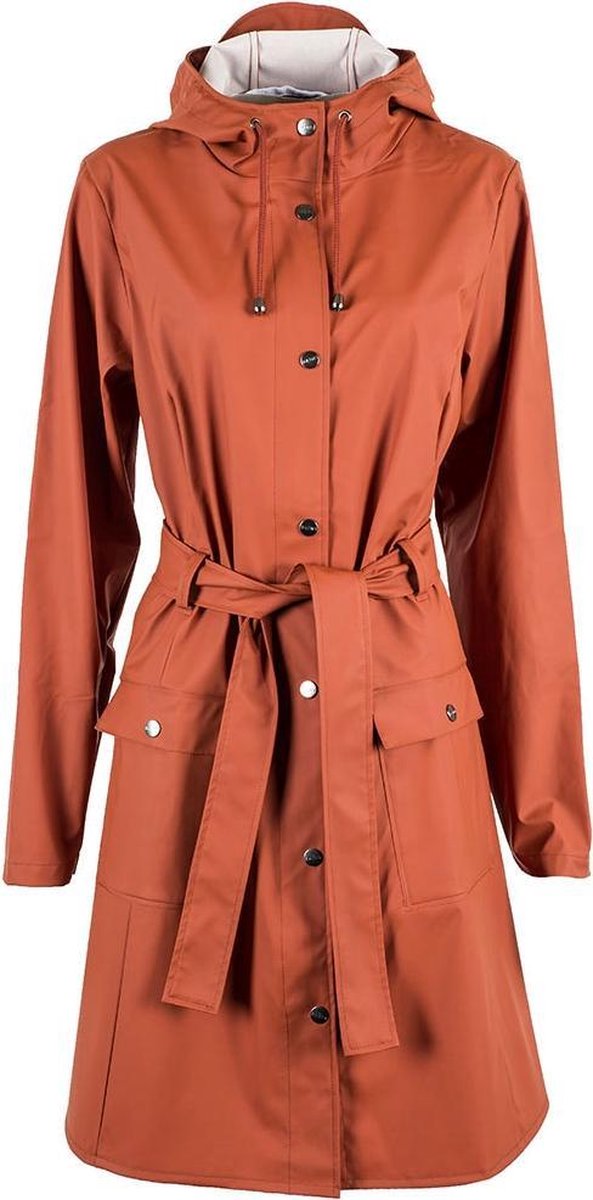 Rains Regenjassen Curve Jacket Oranje Maat:XXS/XS