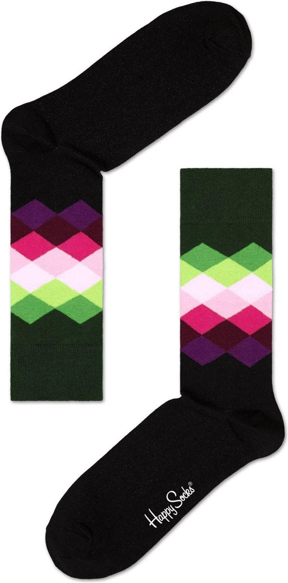Happy Socks Faded Diamond Sokken