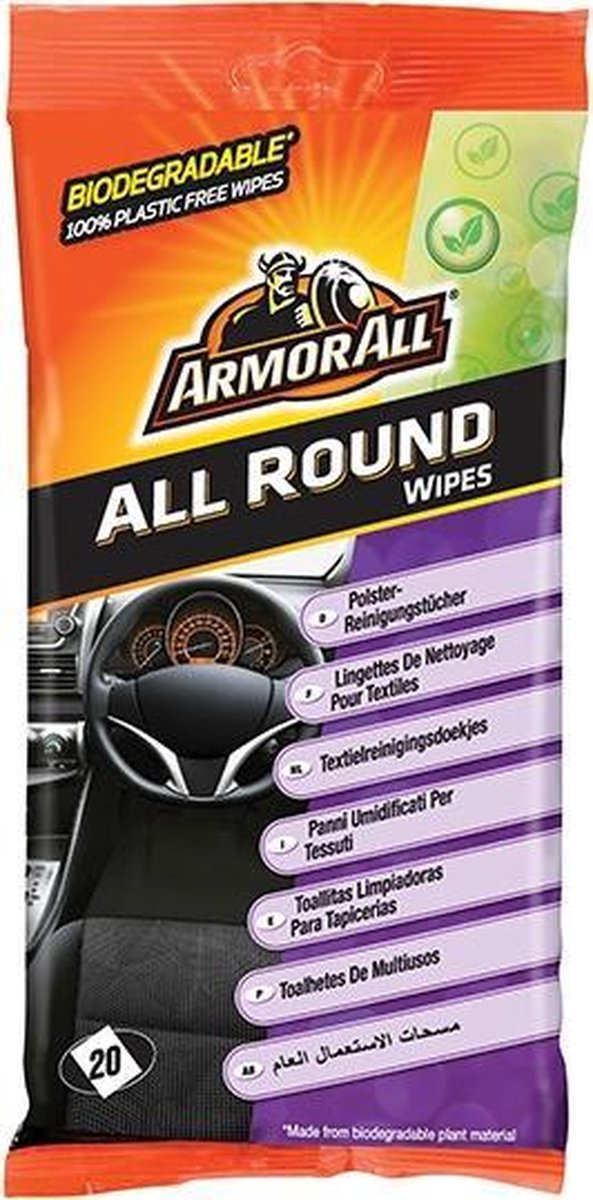 Armor All Bio Textiel Reinigingsdoekjes 20 stuks