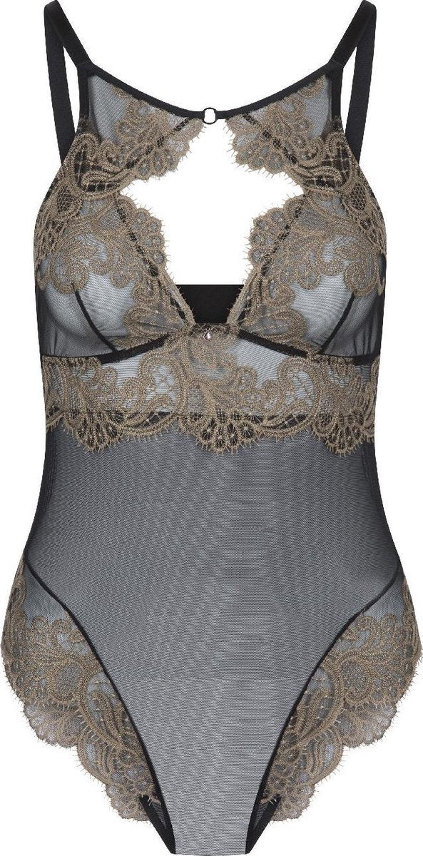 LingaDore - Black Incense Body - maat M - Goud Zwart