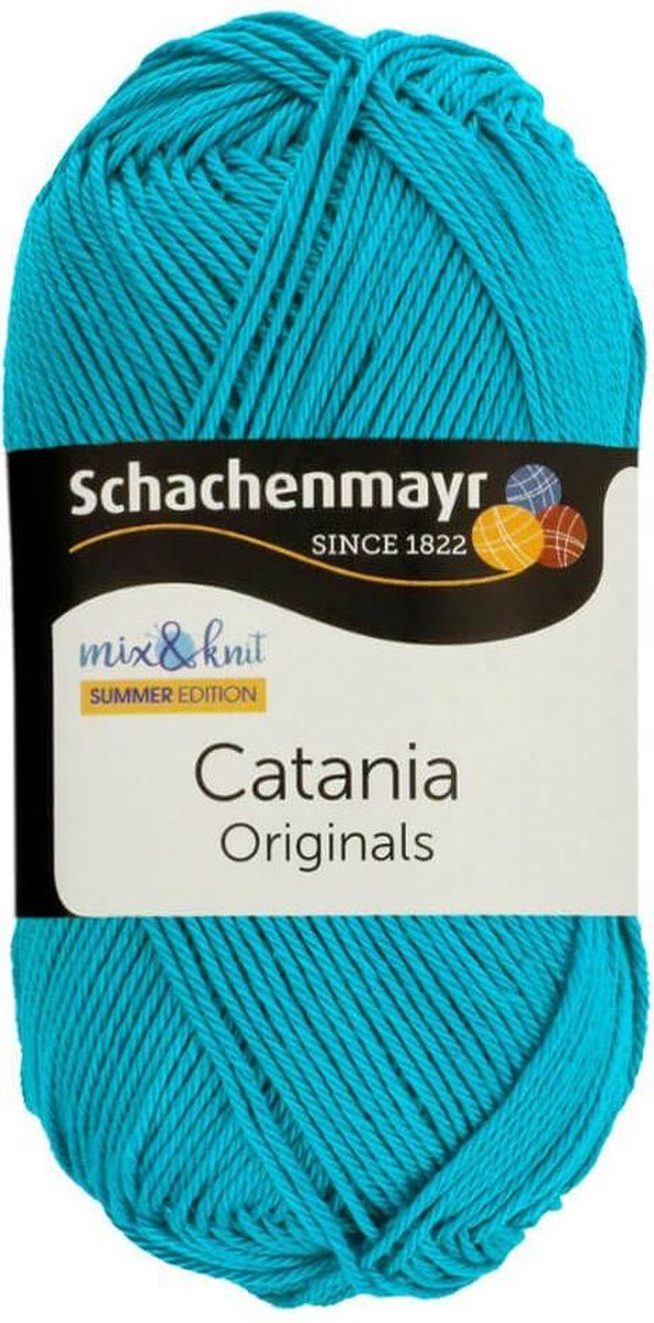 SCHACHENMAYR CATANIA 146 BLAUW. PAK MET 10 BOLLEN a 50 GRAM. INCL. Gratis Digitale vinger haak en brei toerenteller
