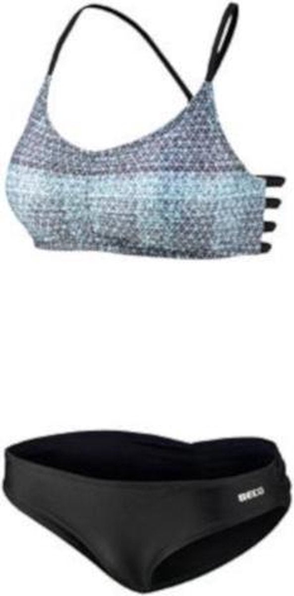 Beco Bikini Beactive C-cup Dames Polyamide Zwart/turquoise Mt 42