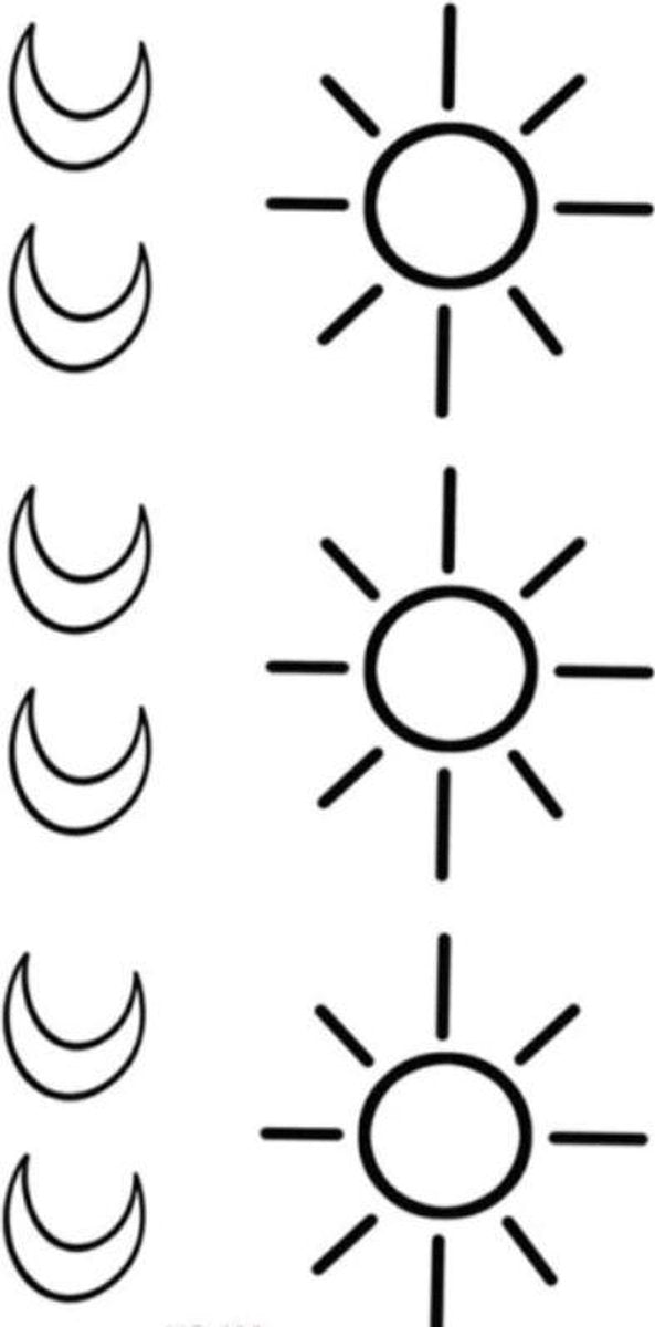 Tattoo Sun & Moon|Zon|Maan|Nep Tattoo|Plak Tattoo|Cabantis|Festival