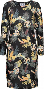 LENA DRESS PRINTED (M.BLACK)