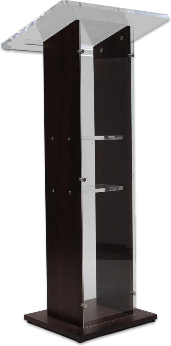 Kunststof met notenkleur hout katheder Sapphire