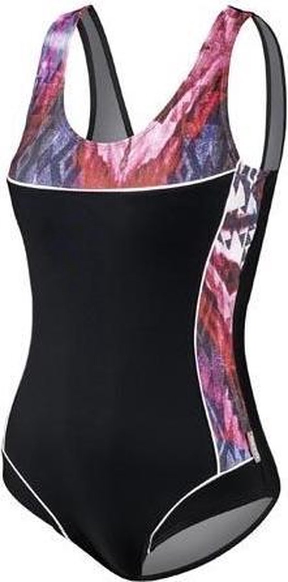 Beco Badpak Lady Collection Dames Polyester Zwart/roze Maat 48