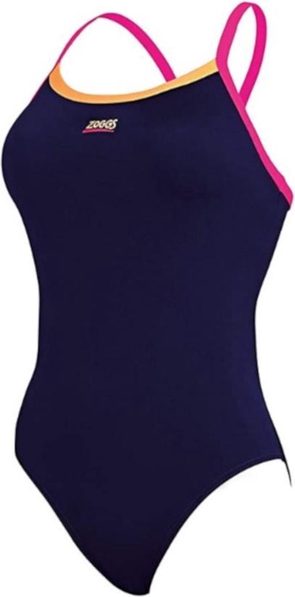 Zoggs Badpak Cannon Strikeback Dames Polyester Navy/roze Maat 34