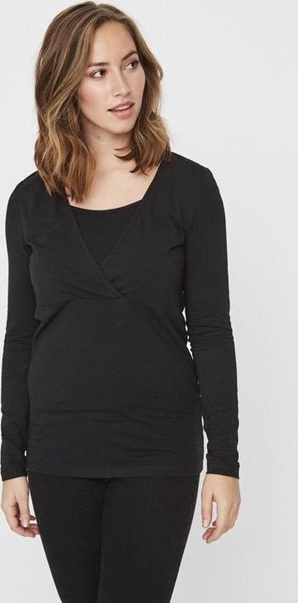 mama.licious MLLEA ORG TESS MIX LS TOP NF 2PACK A.O. Dames T-shirt - Maat M
