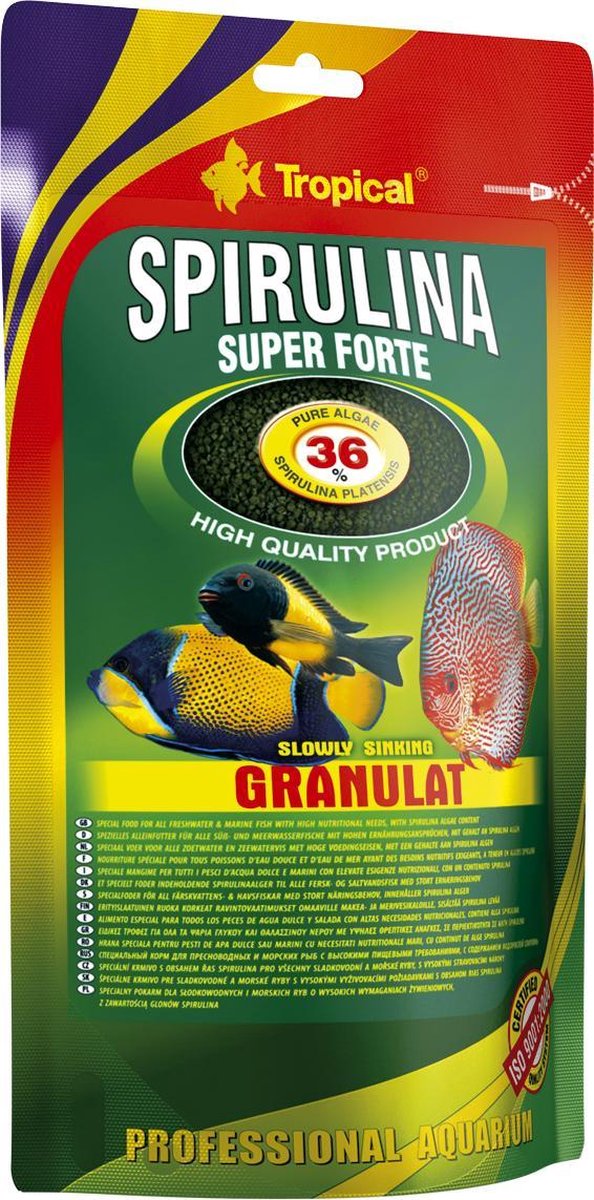 TROPICAL visvoer Super Spirulina Forte Granulat 550 gram Doypack