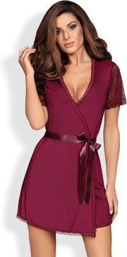 MIAMOR ROBE & THONG RUBY L/XL