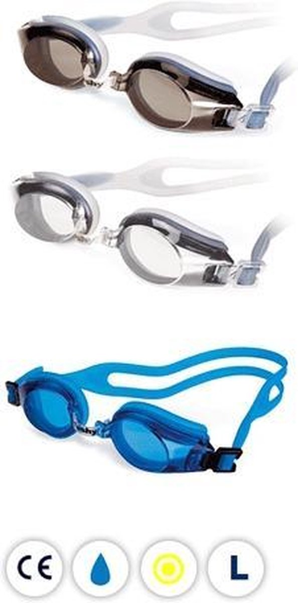 Zwembril met UV bescherming voor volwassenen  blauw