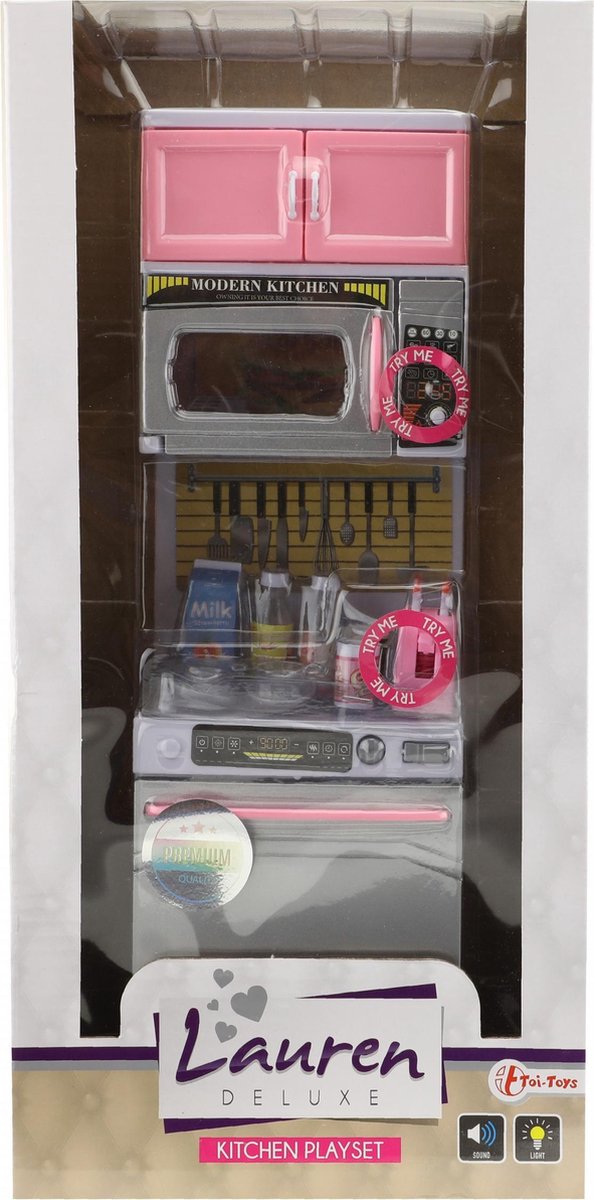 Toi-toys Keuken Met Magnetron Voor Pop Met Licht En Geluid