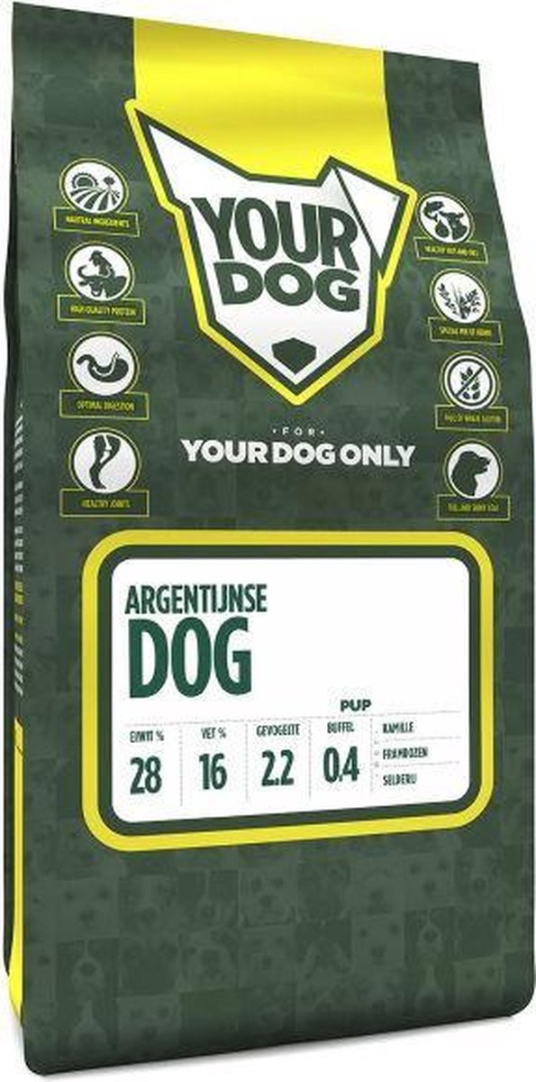 Pup 3 kg Yourdog argentijnse dog hondenvoer
