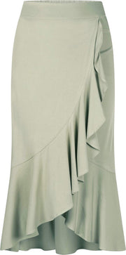 Tramontana | Rok met Volants | Sage | Maat L | Dames Rokken