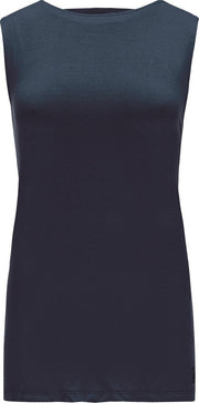 Re-Born Tanktop Elastiek Open Rug Dames - Navy - Maat M