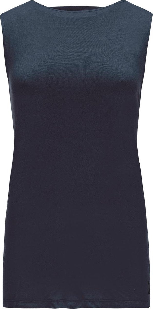 Re-Born Tanktop Elastiek Open Rug Dames - Navy - Maat M