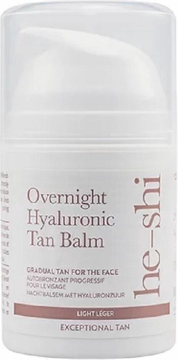 Overnight Hyaluronic Tan Balm - zelfbruiner - kalmerende geur - vegan -anti-aging - strepen en vlekkenvrij