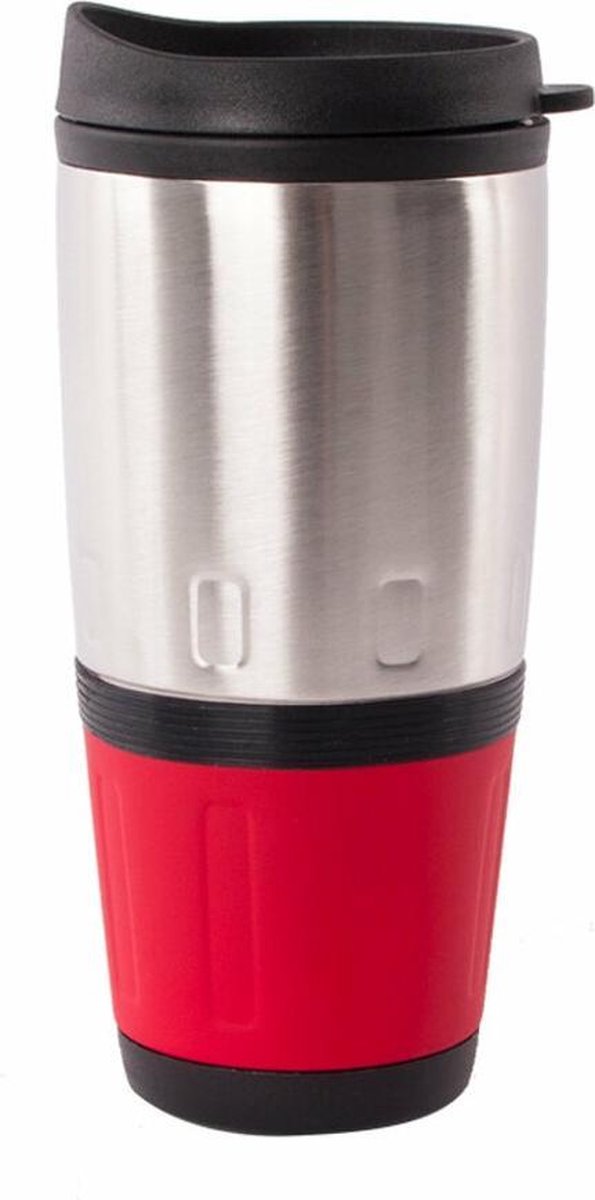 BiggMug-reismok Verzegeld vacuumum 450 ml | zonder BPA | Vacuümdecimaal | Warme en koude dranken | RVS en blauwe kleur | Antislip | Roestvrij stalen buitenkant