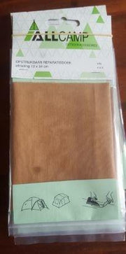 Allcamp opstrijkbaar reparatiedoek - tentreparatie - 12 x 34 cm - Beige