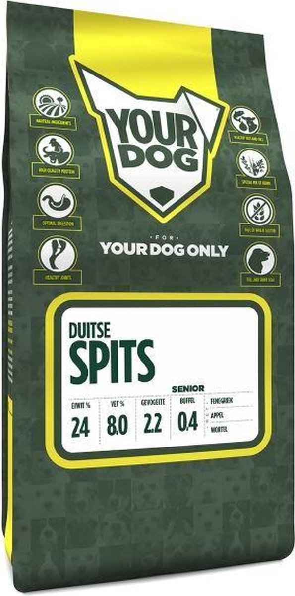 Senior 3 kg Yourdog duitse spits hondenvoer