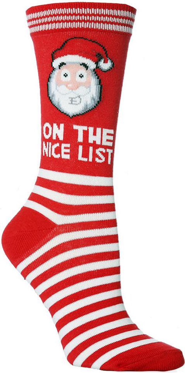 Fun Kerstsokken 'On the nice list'  (31063)