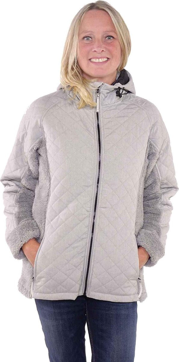 BJØRNSON Vest Winddicht Teddy Gevoed Dames Grijs - Maat 48 (4XL) - Livi