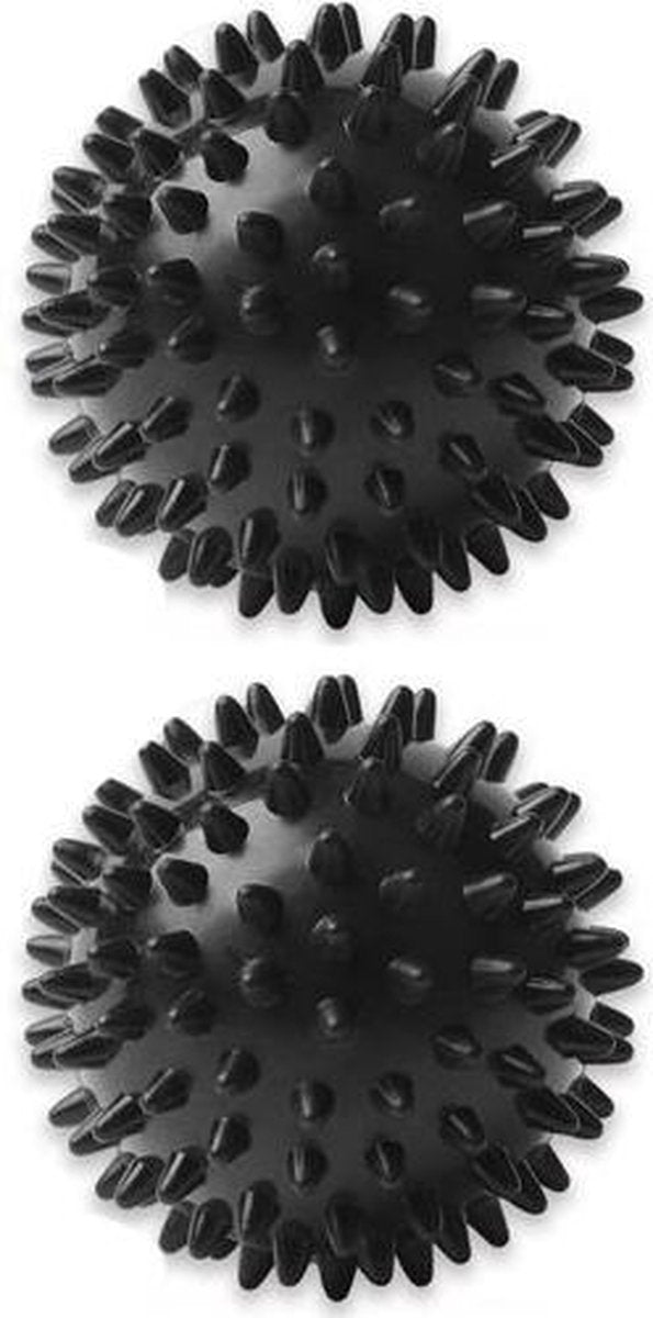 Massage bal - Spike ball - Set van 2 stuks - Geschikt voor hele lichaam - Massagebal - 8cm - Harde Massage Bal - Voor Voeten/Rug/Nek/Schouders - Triggerpoint massagebal - Triggerpoint egel - Fysiotherapie massagebal