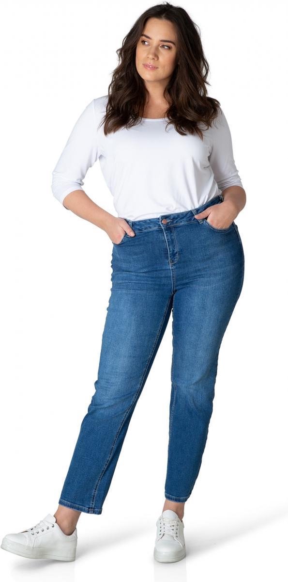 YESTA Quinna Broek - Mid Blue - maat 5(58/60)
